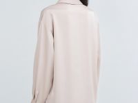 Сатиновая блузка, Бежевый