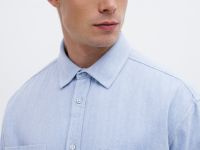 Рубашка из твила, Голубой