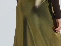 Юбка из ткани с эффектом жидкого золота, Золотой