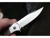 Полуавтоматический складной нож Magnum Rubico Auto - Boker 01SC054, сталь 440A Stonewash, рукоять карбон/нержавеющая сталь, чёрно-красный