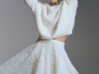 Джемпер из пряжи с ангорой, Белый