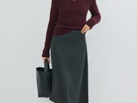 Асимметричная юбка, Серый