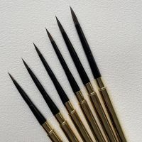Кисть волос смешанный круглая Potentate, ручка съемная металлическая