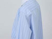 Хлопковая рубашка с контрастными деталями, Голубой