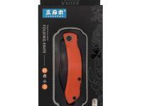 Складной нож Sanrenmu 7315-GJ, сталь 12С27, рукоять G10, оранжевый