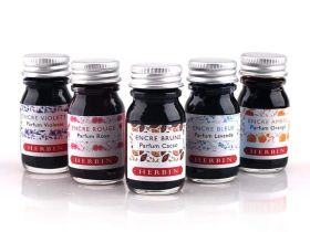 Чернила ароматизированные в банке Herbin, 10 мл, Зеленый, Лимон