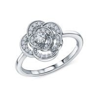 Серебряное кольцо с фианитами