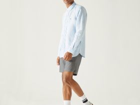 Мужская льняная рубашка Lacoste стандартного кроя