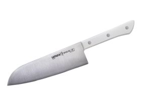 Набор из 5-ти кухонных ножей (овощной, универсальный, накири, шеф, сантону), Samura "Harakiri" (SHR-0250W) White, сталь AUS-8, рукоять ABS-пластик