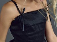 Платье на бретелях с бантами для девочек, Черный