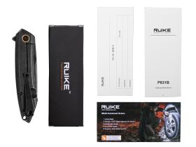 Нож складной Ruike P831S-SB, сталь 14C28N, рукоять сталь, черный