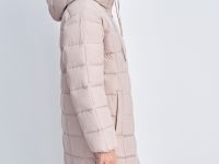 Пуховое пальто с капюшоном