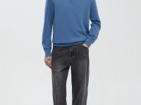 Поло с длинным рукавом из хлопка