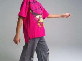 Фуфайка трикотажная для девочек (футболка)