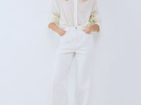 Рубашка из тонкого хлопка, Желтый