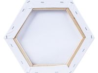 Холст на подрамнике грунтованный "Сонет" шестигранный, диаметр 30 см, 280 г, 100% хлопок, среднее зе