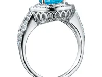 Кольцо из белого золота с топазом э4771кц06210422