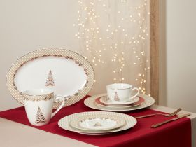 Тарелка Traditioin of Elegance, красная