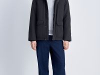 Куртка прямого силуэта с воротником-стойкой