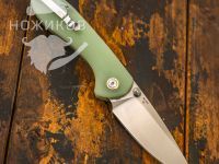 Складной нож CJRB Feldspar, сталь D2, рукоять G10, зеленый