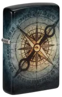 Зажигалка ZIPPO Compass Ghost с покрытием Glow In The Dark Green, латунь/сталь, черная