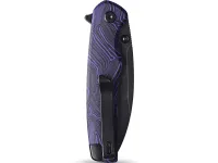 Складной нож Petrified Fish Bat, сталь N690, рукоять Purple Gmascus G10
