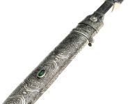 Сувенирный кавказский кинжал K-03, мельхиор