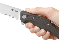 Складной нож CRKT R2402 Ruger Knives Windage™ With Veff Serrations™, сталь 8Cr13MoV Stonewashed Combo Blade, рукоять алюминий