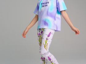 Брюки трикотажные для девочек (легинсы укороченные), 2 пары в комплекте