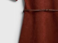 Платье мини из искусственной замши, Оранжевый