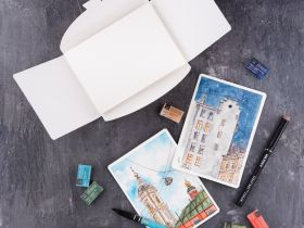 Набор открыток Малевичъ "Waterfall" А6 20 л 300 г, 100% целлюлоза, мелкое зерно