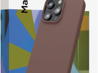 Клип-кейс VLP Aster Case с MagSafe для Apple iPhone 15 Pro Max коричневый