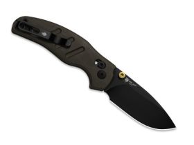 Складной нож Kizer C01C 2.9 CD, сталь Nitro-V, рукоять Richlite, коричневый/черный