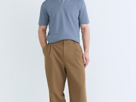 Поло из шелковистого пике, Синий