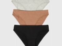 Классические трусы-брифы, 3 шт., Серый