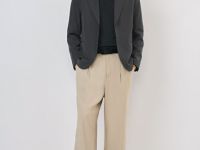 Однобортный пиджак из смесовой шерсти, Серый