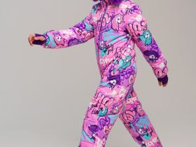 Комбинезон текстильный с полиуретановым покрытием для девочек