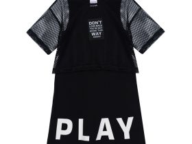 Комплект трикотажный для девочек: сарафан, фуфайка (футболка)