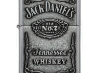 Зажигалка ZIPPO Jack Daniels® с покрытием High Polish Chrome, латунь/сталь, серебристая, 38x13x57 мм