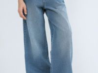 Широкие джинсы для девочек, Синий