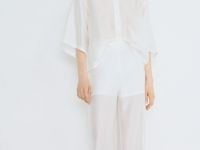 Брюки из полупрозрачной ткани, Белый