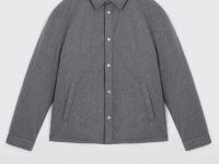 Утепленная куртка с отложным воротником