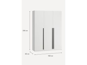 Распашной шкаф Кимбол 3-150x210 Белый