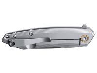 Нож складной Ruike P831S-SA, сталь 14C28N, рукоять сталь, серый