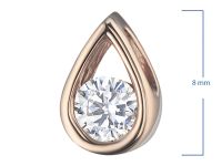 Подвеска из красного золота с бриллиантом э0201пд12102500