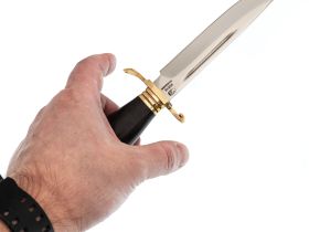 Финка НКВД МТ-107, сталь 95х18, латунь, граб, Ворсма