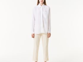 Женская лёгкая рубашка Lacoste из льна