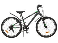 Подростковый велосипед Stels Turbo 400 V 24, год 2025, цвет Серый-Зеленый, ростовка 12