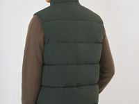 Стёганый утеплённый жилет с воротником-стойкой, Зеленый