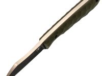 Фиксированный нож Exodus EDC Карма Варн №1, сталь VG-10, рукоять G10, олива